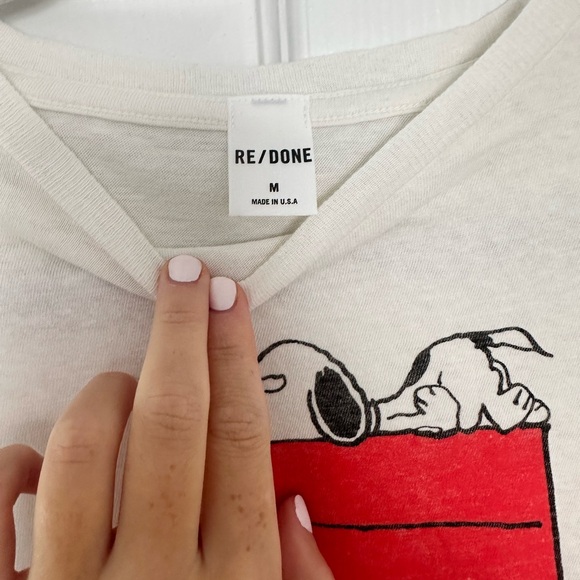 Never Worn Redone Snoopy Tee - Picture 4 of 5